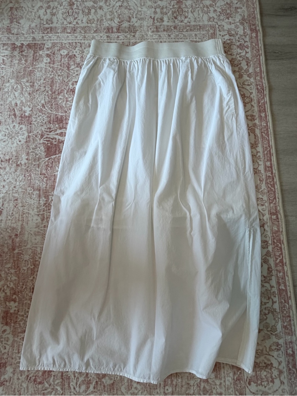 COS White Midi Skirt with Elastic Waist